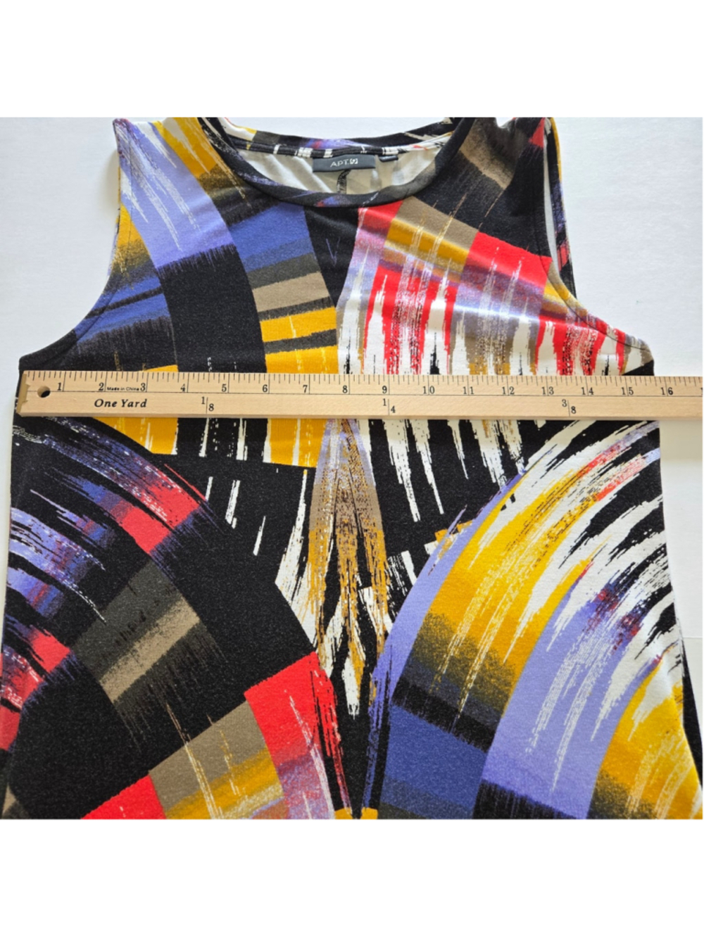 APT. 9 Womens Bodycon Midi Black Multi-Color Abstract Sleeveless Dress Sz S - Picture 6 of 8